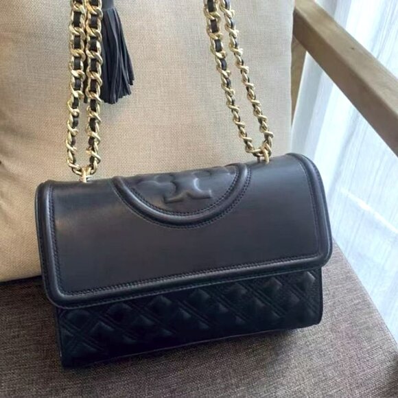 None Handbags - TORY BURCH FLEMING Shoulder Bag Black